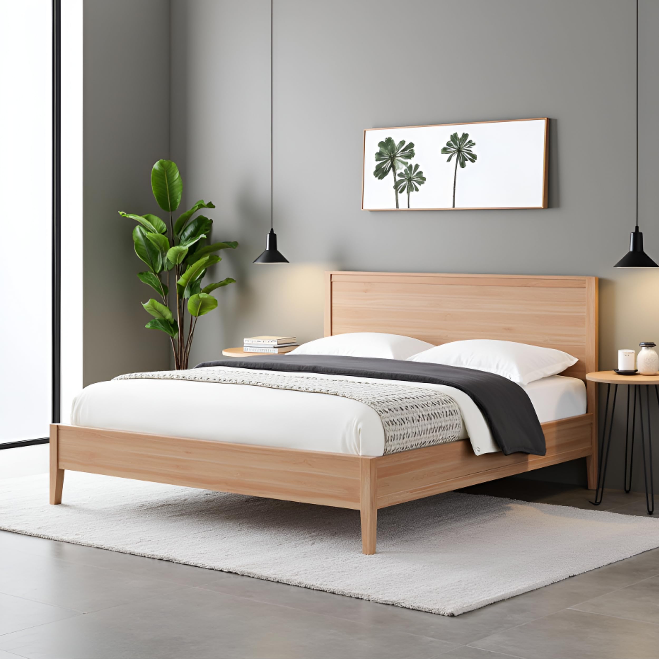 Amazon.com: Alaterre Furniture Arden King Bed Frame - Solid Pine